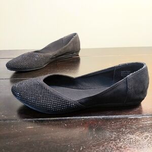 Kelly & Katie Women's Black Pointy Ballet Studded Flats Size 6